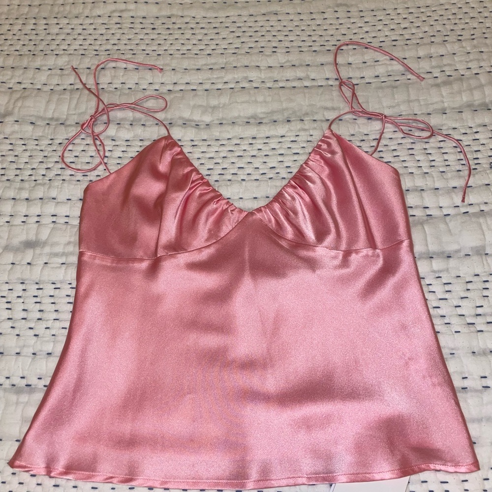 Hansen and Gretel Pink Silk Tank Top NWT